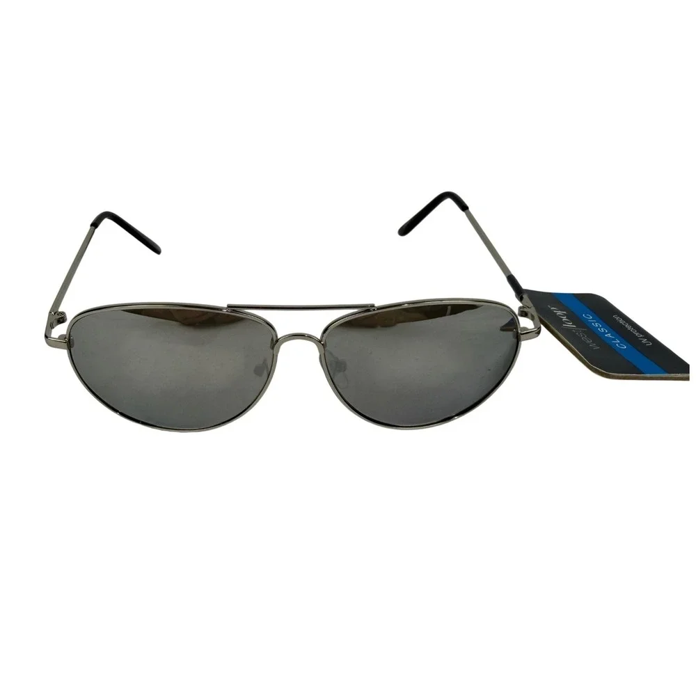 West‎ Loop Classic Aviator Sunglasses Gunmetal Metal Frame UV Protection NEW